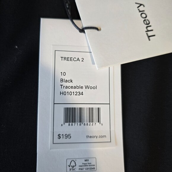 BNWT, Never Worn, Theory Trecca "Good Wool" Pants - Size 10 - Picture 7 of 8